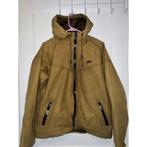 Nike British Millerain Waxed Cotton Track & Field Jacket Mens size Large. Tan